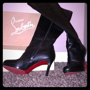 Christian Louboutin red bottom boots